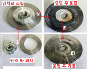 주65698 그라인더 만조 DIY 제작 키트 4인치 그라인더에 7인치 절단석 장착 윌 와샤